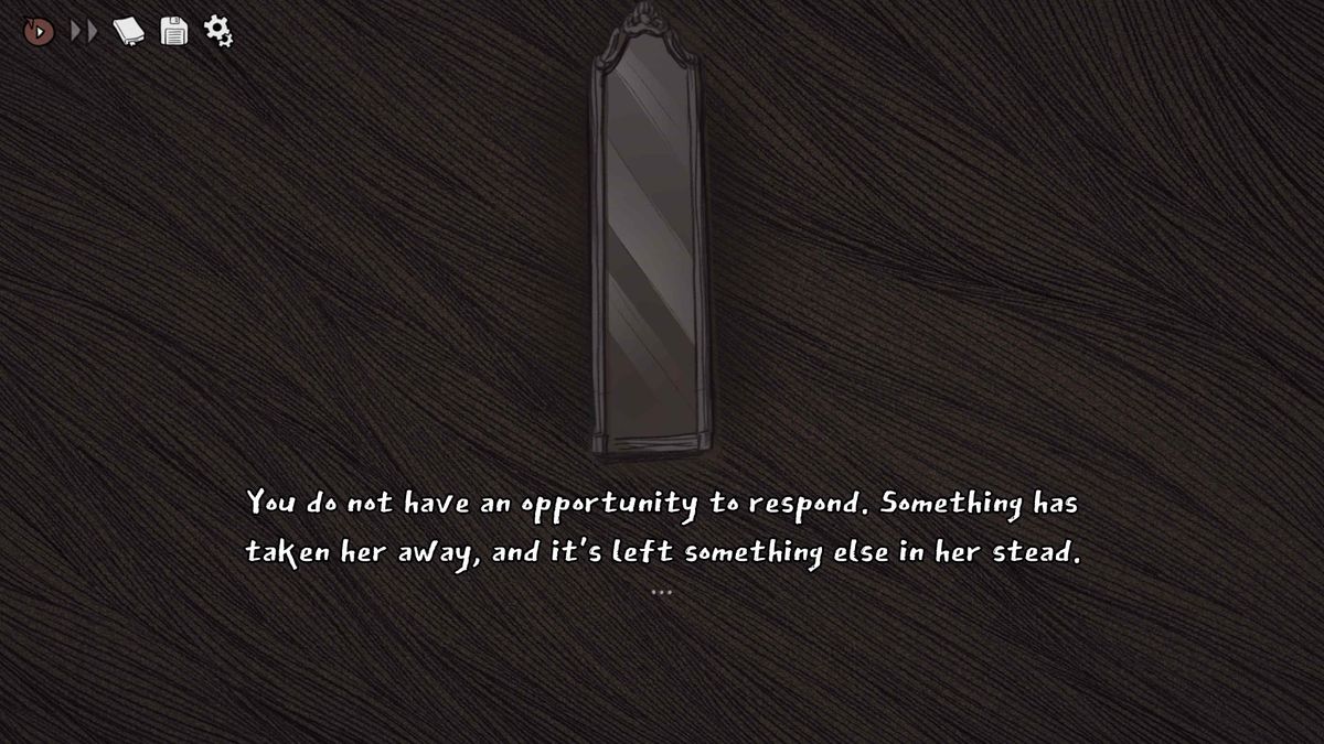 Screenshot of Slay the Princess: The Pristine Cut running on Xbox Series X.