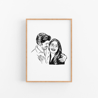 Custom couple portrait: $55.00 $49.50 at Etsy
Save 20%: