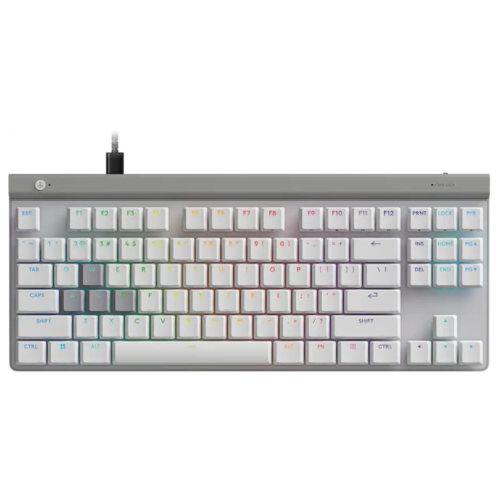 Render of the Logitech G515 RAPID TKL gaming keyboard in white.