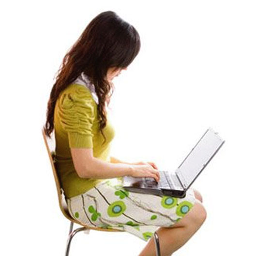 woman with laptop