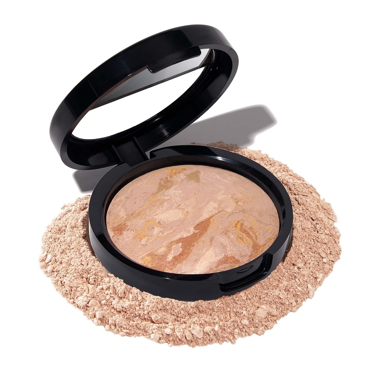LAURA GELLER NEW YORK, Laura Geller New York Award-Winning Baked Balance-N-Brighten Color Correcting Powder Foundation - Fair - Buildable Light to Medium Coverage - Demi-Matte Natural Finish