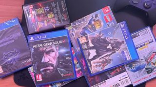 A pile of video games, including PlayStation 4 and Nintendo Switch titles.