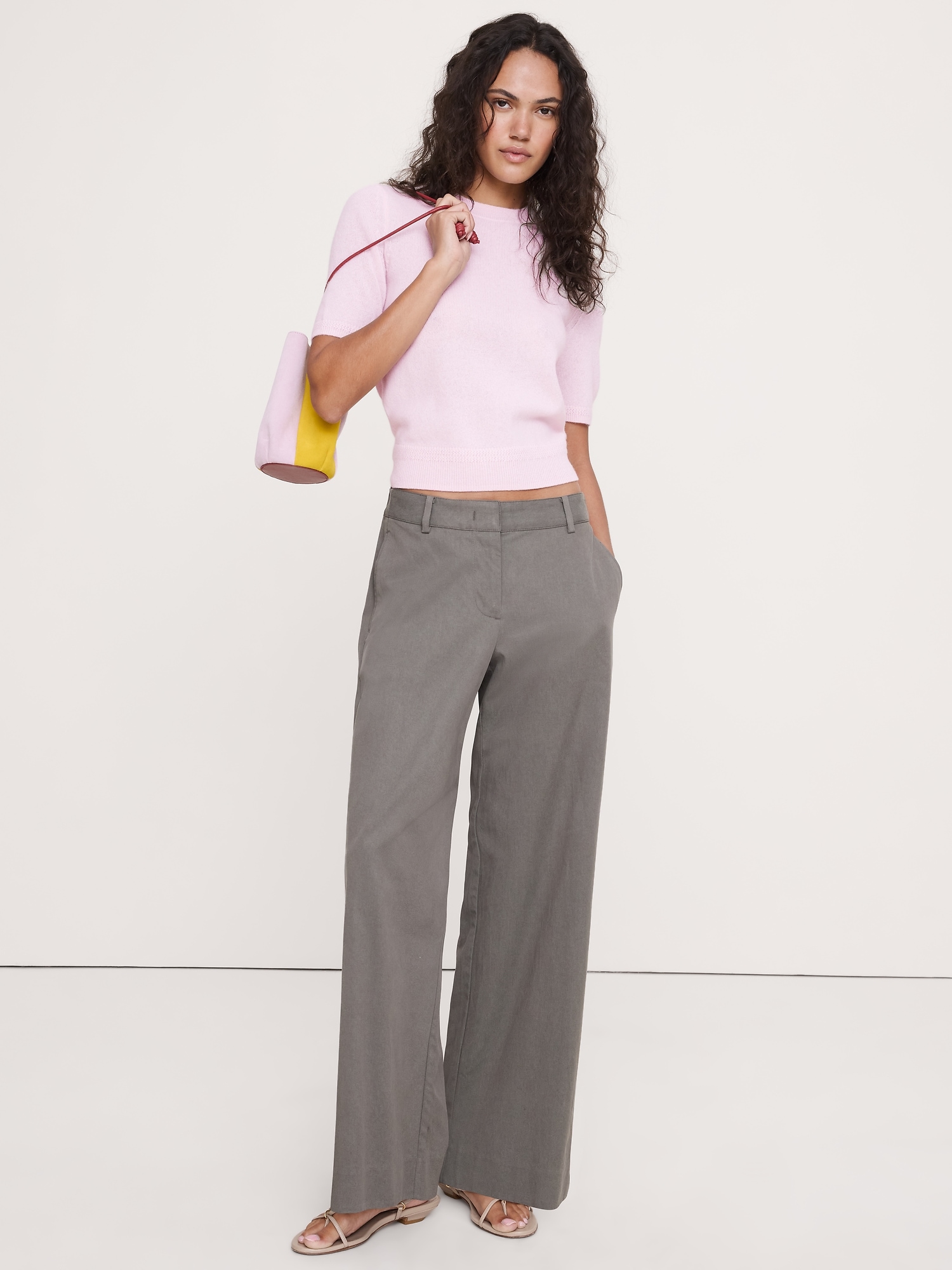 Lightweight Cashmere Short-Sleeve Sweater