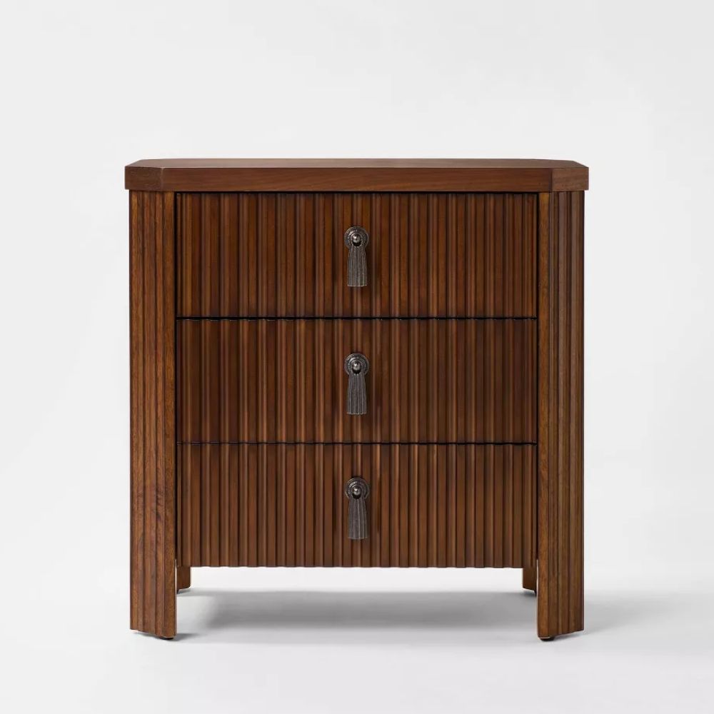 Laguna Nigel Fluted Nightstand Brown