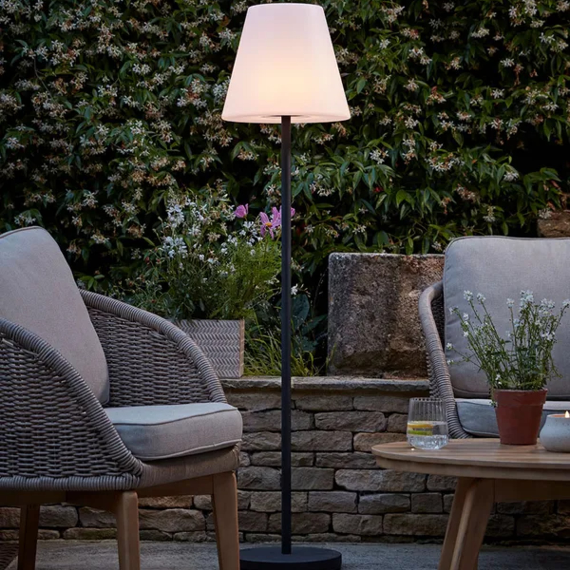 Cox &amp;amp; Cox Outdoor Floor Lamp in a garden