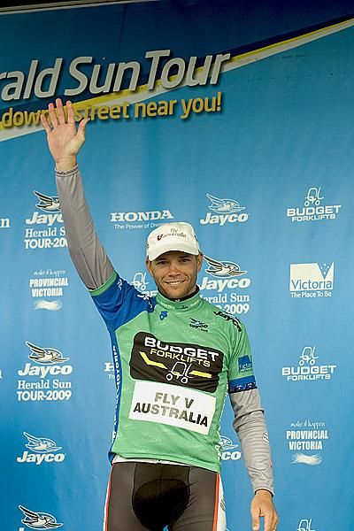 Jonathan Cantwell (Fly V Australia) remains in the Budget Forklifts Sprint Points green jersey.