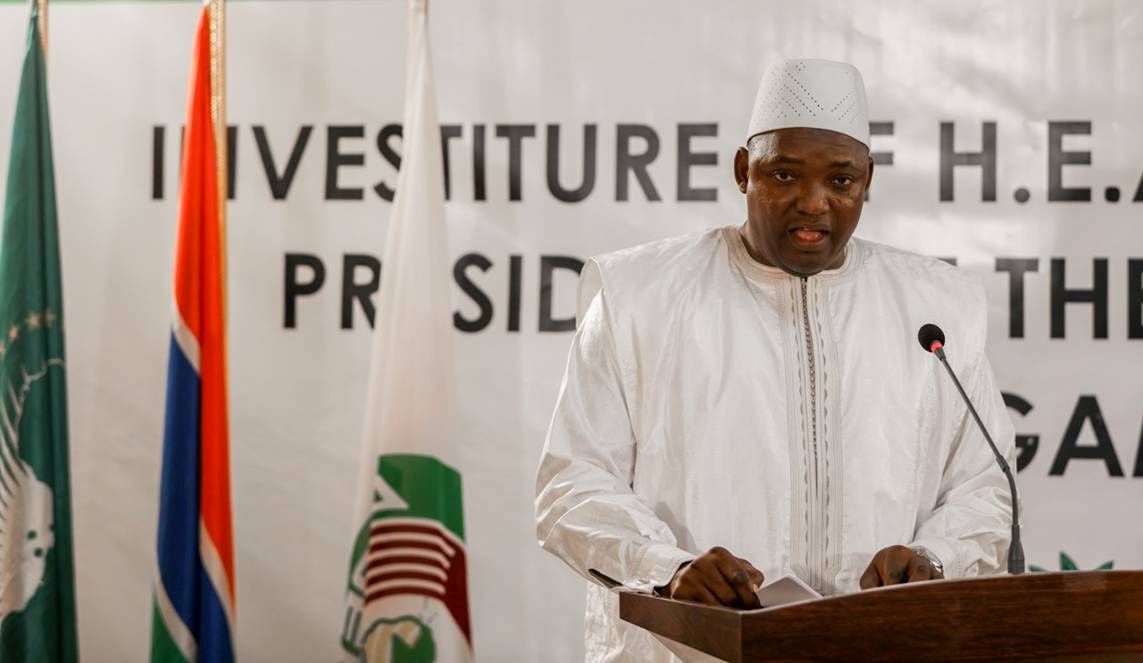 The swearing in ceremony of Gambia President Adama Barrow.