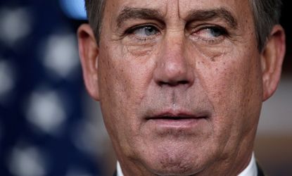 House Speaker John Boehner has been studiously non-committal on the proposed gun legislation.