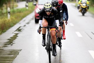 The breakaway at the women's elite road race in Zurich