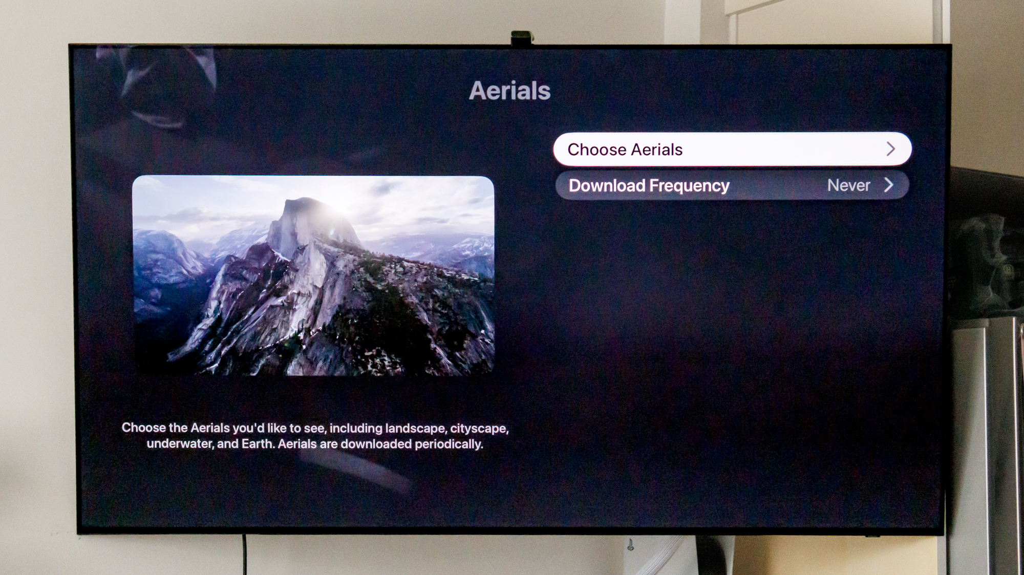 tvOS 26 update Aerials screensavers