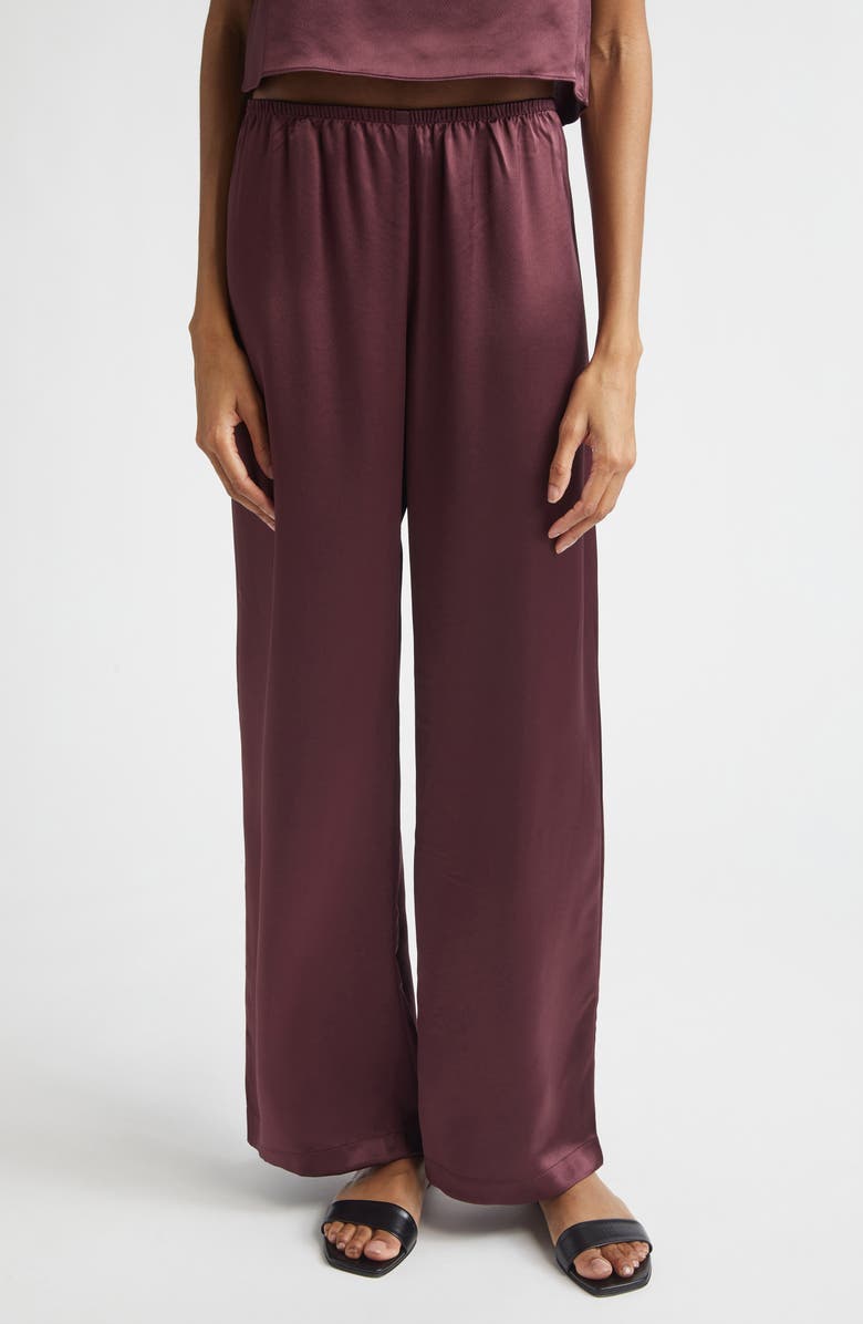 Barb Wide Leg Satin Pants