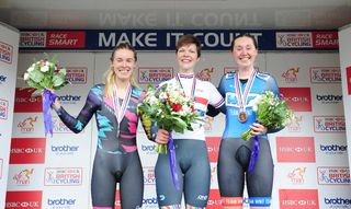 The top three in the women's British national time trial championships