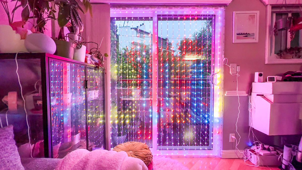 Govee Curtain Lights during author's testing