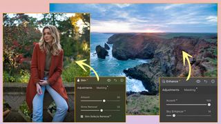Luminar Neo screenshot showing portrait and landscape side by side 