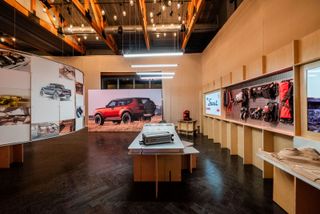 The Studio, a space showcasing the Scout Motors design ethos, accessories and style