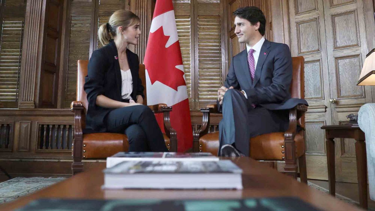 Emma Watson meets Justin Trudeau