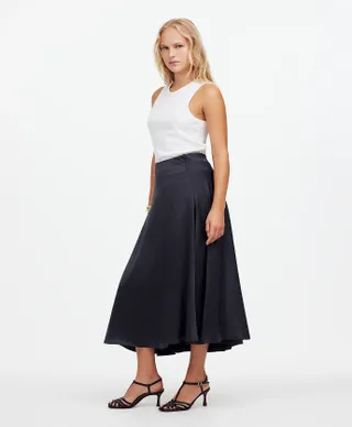 Madewell, Satin Circle Slip Skirt