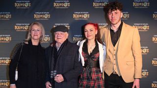 Gill Hinchcliffe, David Jason, Sophie Mae Jason and guest attend the European Premiere of Cirque du Soleil's "Kurios: Cabinet Of Curiosities" at Royal Albert Hall