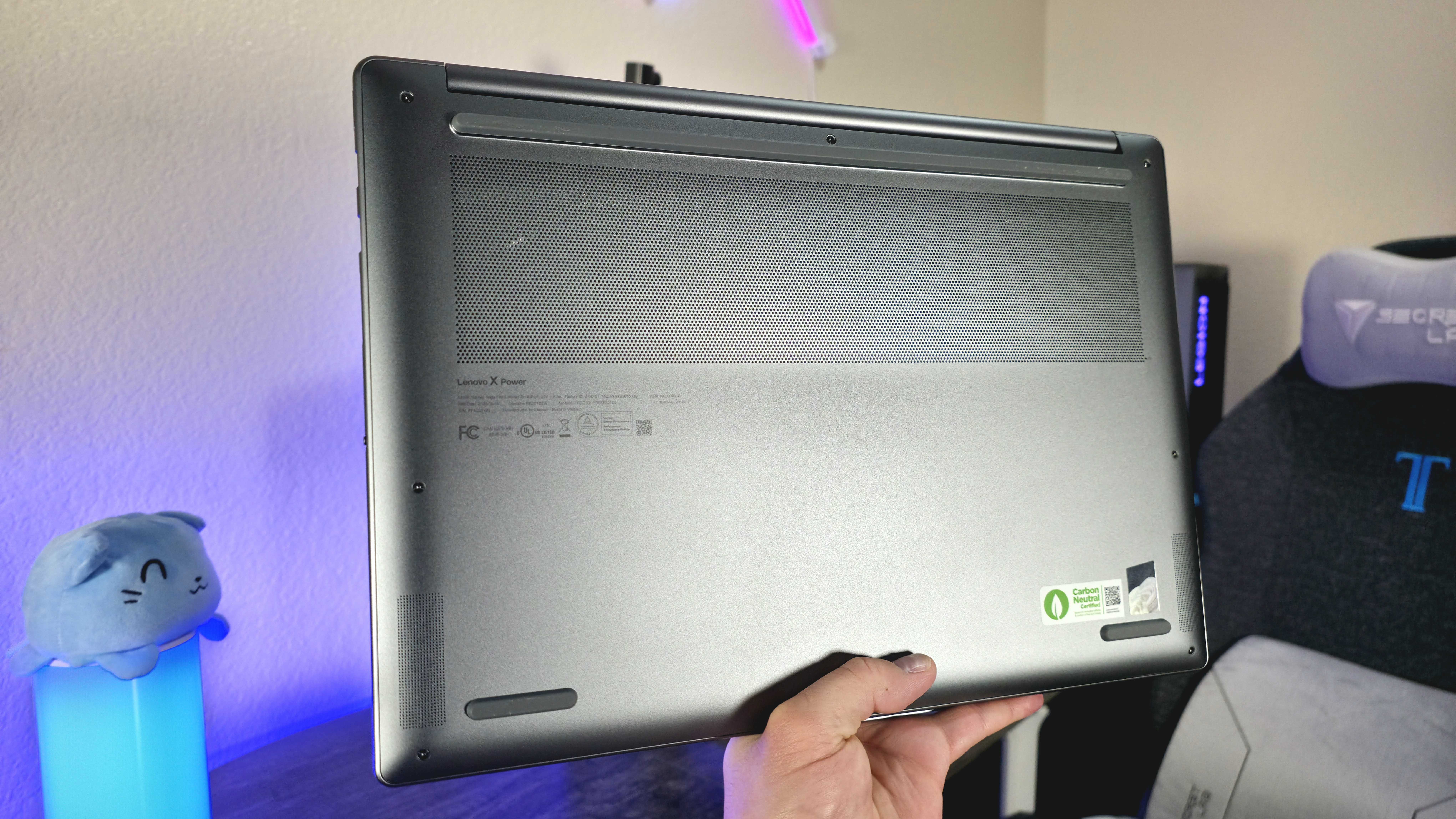 Image of the Lenovo Yoga Pro 9i 16 (Gen 10) Aura Edition laptop.