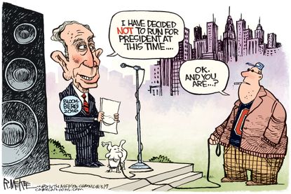 Political Cartoon U.S. Bloomberg Voters