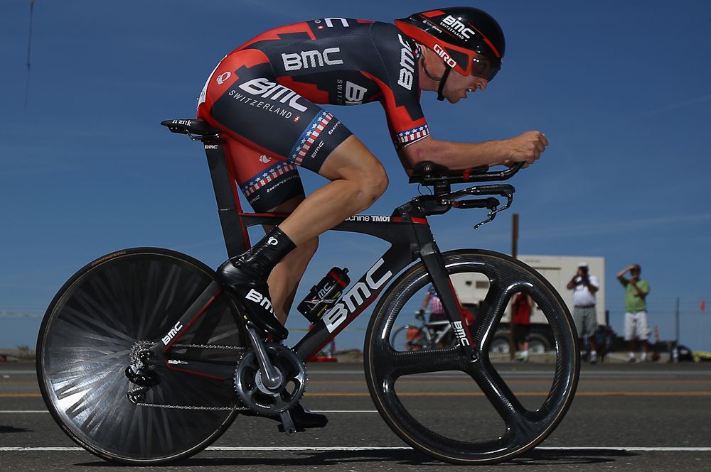 Taylor Phinney en route to the finish of the stage 3 time trial at the 2014 Tour of California.