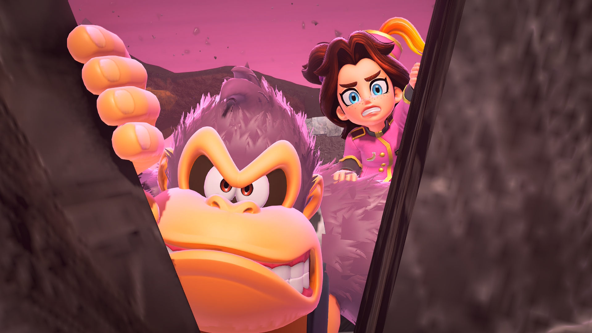 DK and Pauline in Donkey Kong Bananza.