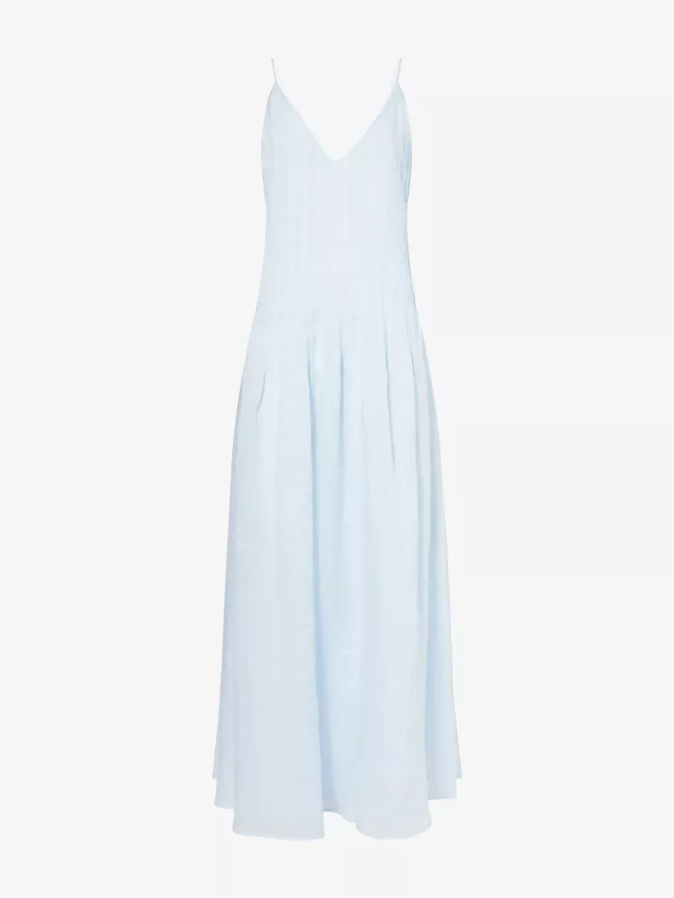 Tahlia Pleated Woven Midi Dress