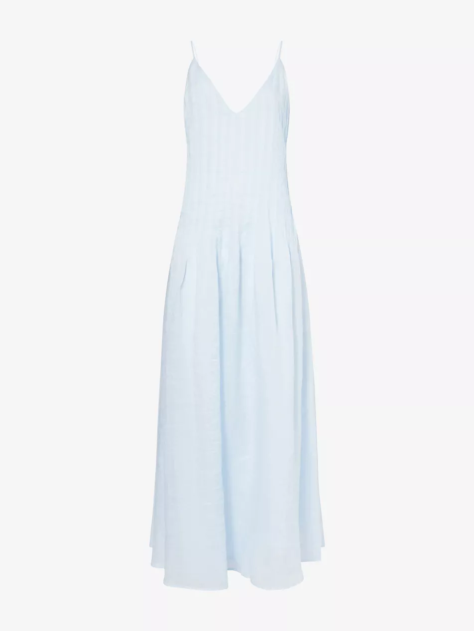 Tahlia Pleated Woven Midi Dress
