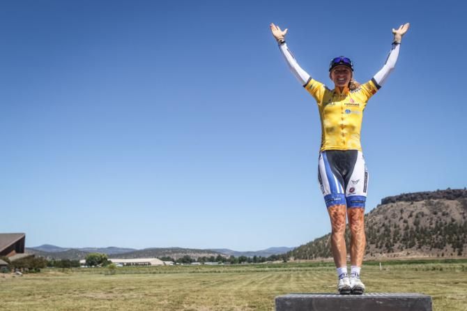 Kristin McGrath (Exergy) goes into tomorrow's stage with a big gap on the field.