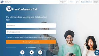 Website screenshot for FreeConferenceCall