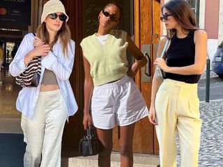 fashion collage of three French influencers incuding Camille Charrière, Claire Most, and Tamara Mory wearing stylish spring and summer outfits