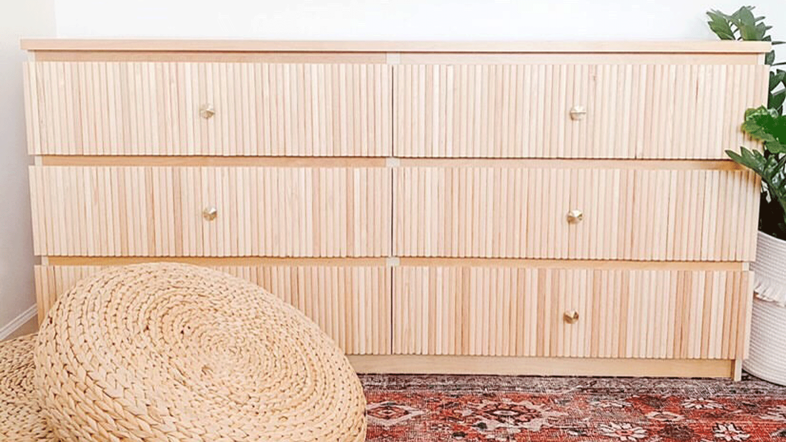 Get the on-trend fluted look for cheap with this genius IKEA dresser hack