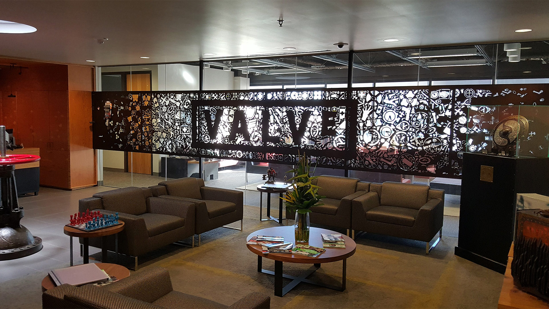 The Lobby of Valve Headquarters in Bellevue, WA