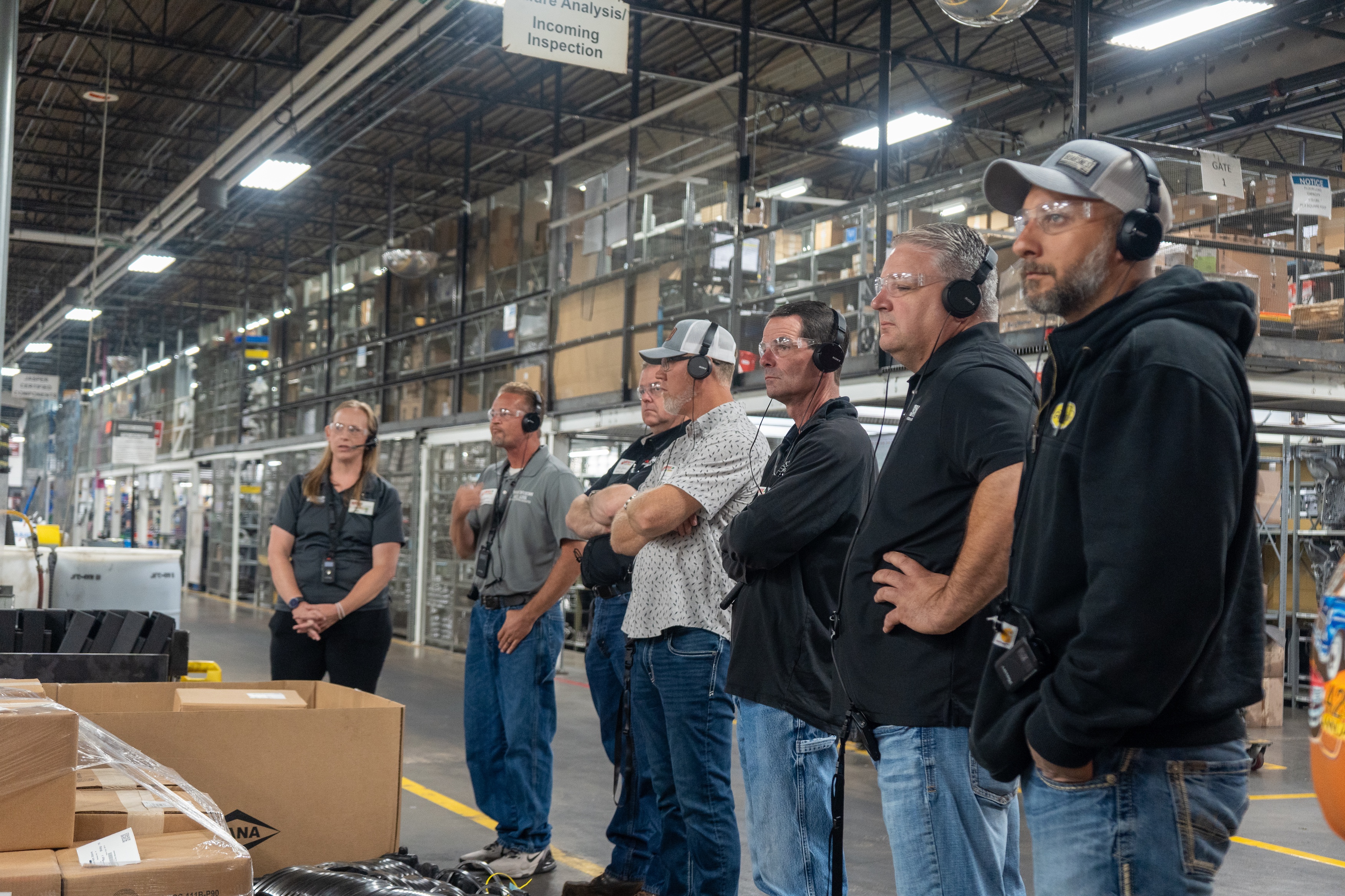 The ListenTALK communication system by Ampetronic | Listen Technologies helped Jasper Engines offset the challenges of conducting tours in a noise-filled manufacturing environment.