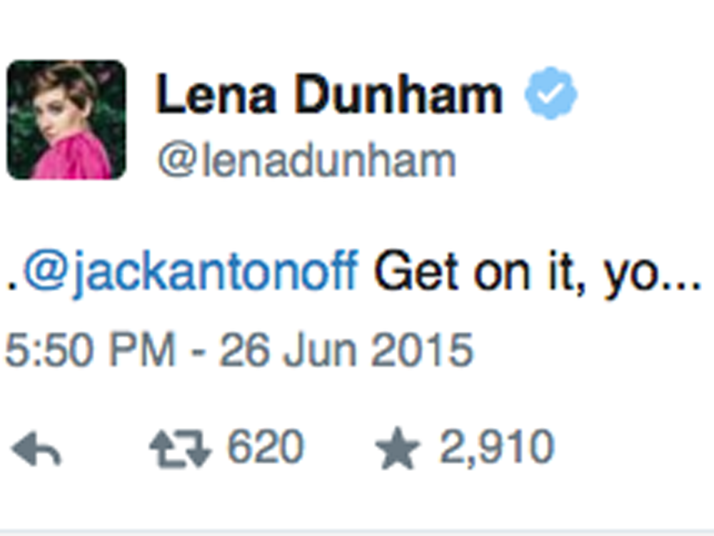 Lena Dunham tweet