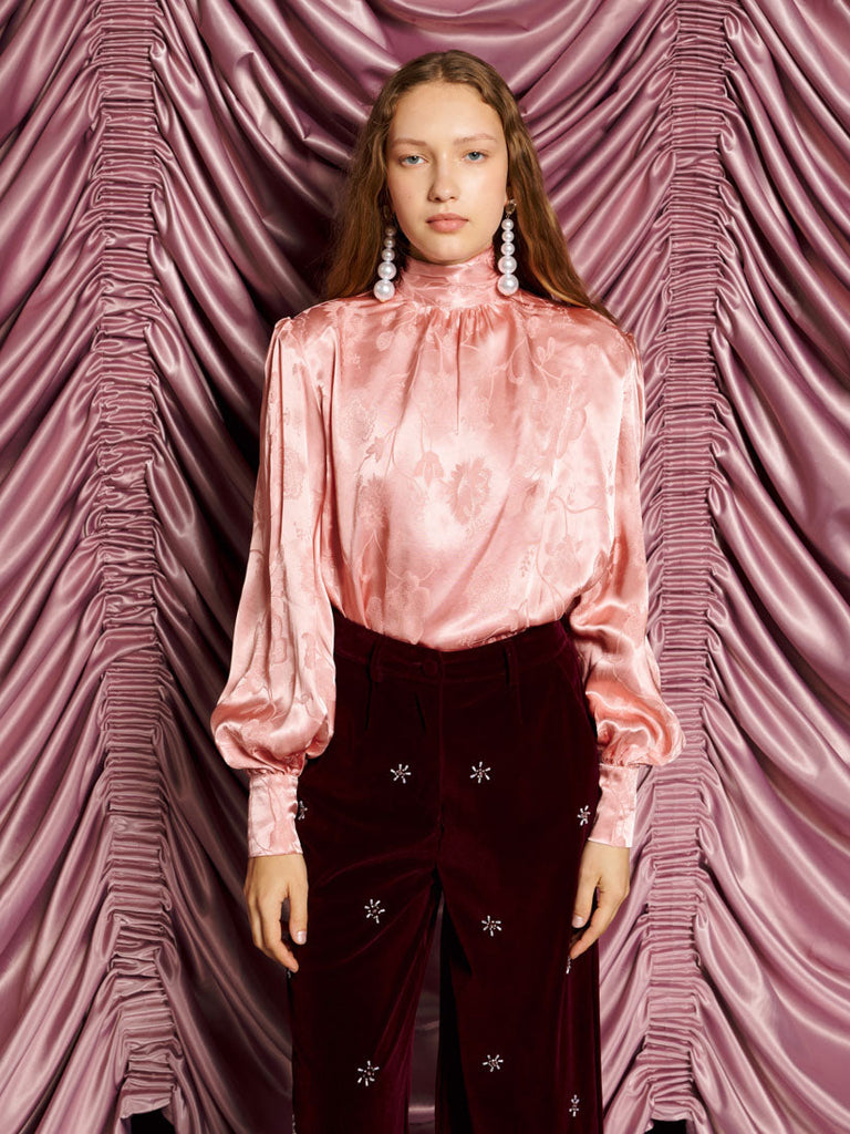 Dream Satin Hour Bow Blouse