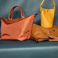 a yellow and orange bags