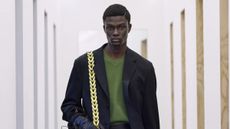 Model on runway in Paris