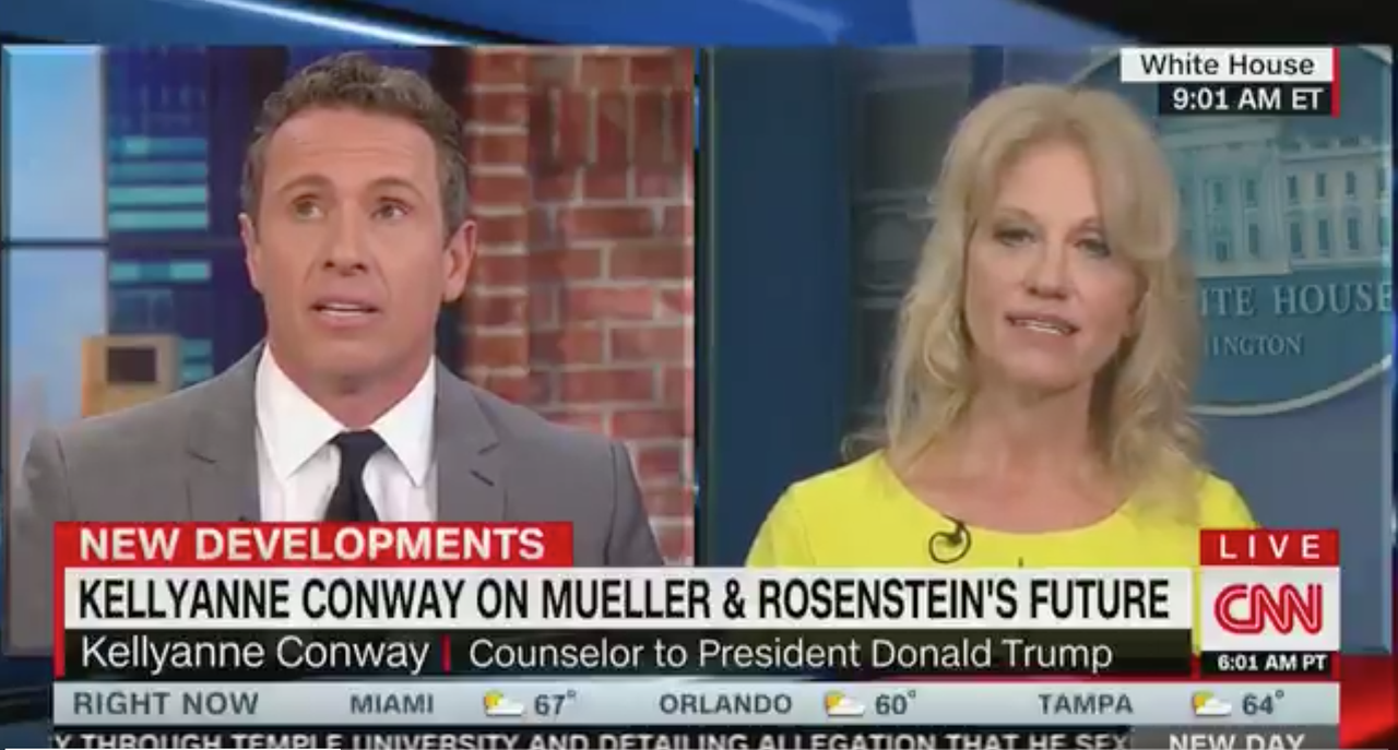 Kellyanne Conway talks with Chris Cuomo.