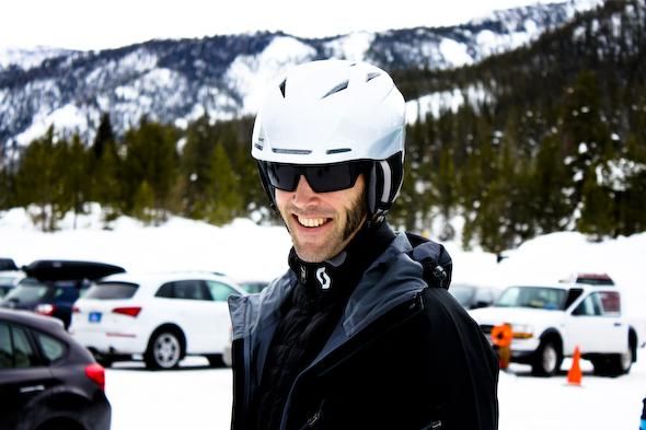 Geoff Kabush prepares to disappear into the wilderness
