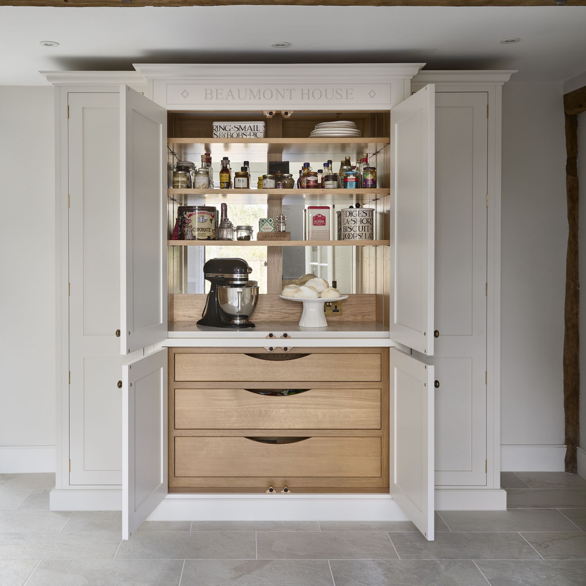 baking cupboard in kitchen