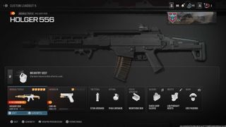 The Holger 556 in the loadout menu