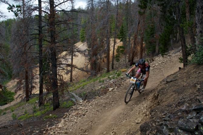 Amanda Carey nearing the finish