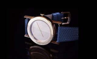 blue strap white dial wrist watch
