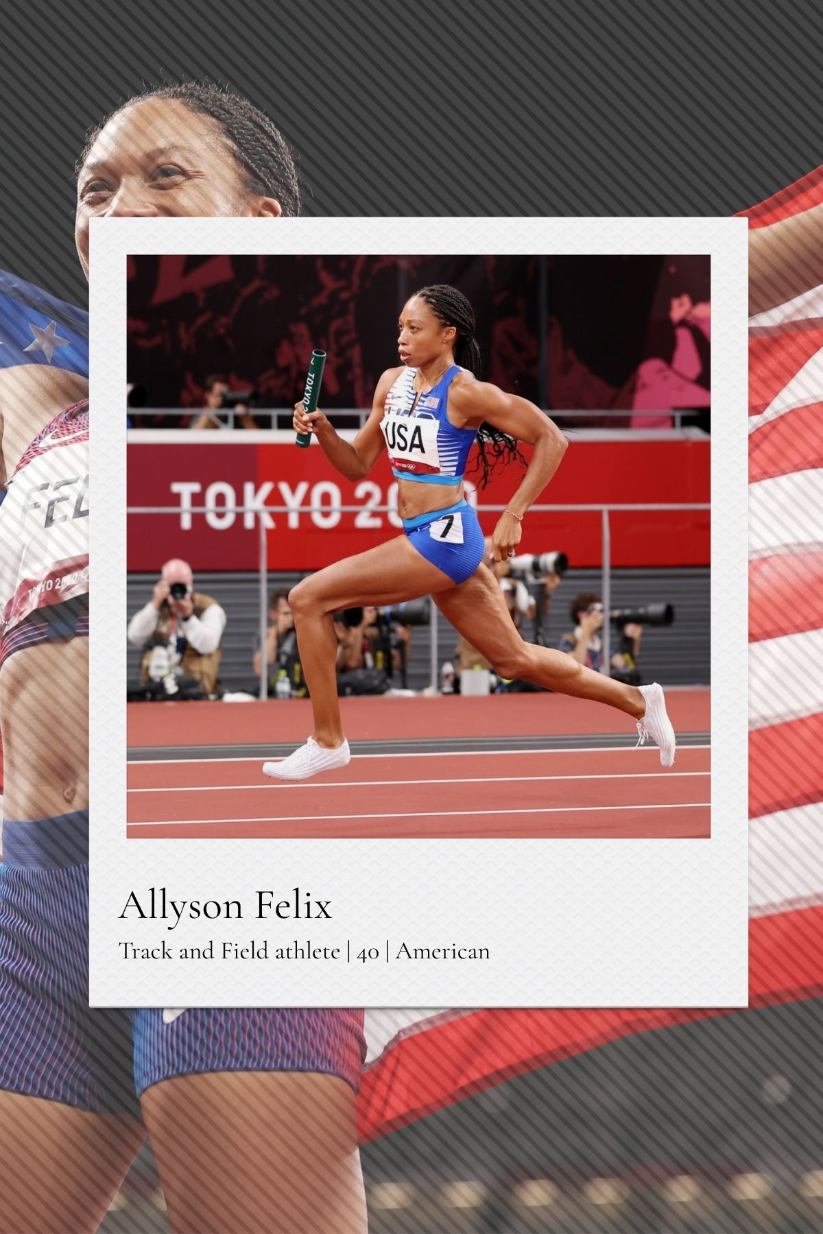 American track and field athlete Allyson Felix