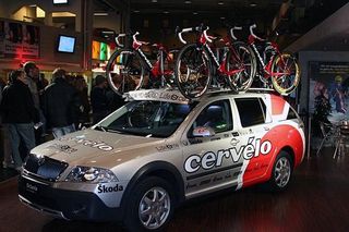 The Cervélo-Lifeforce team's car and bike