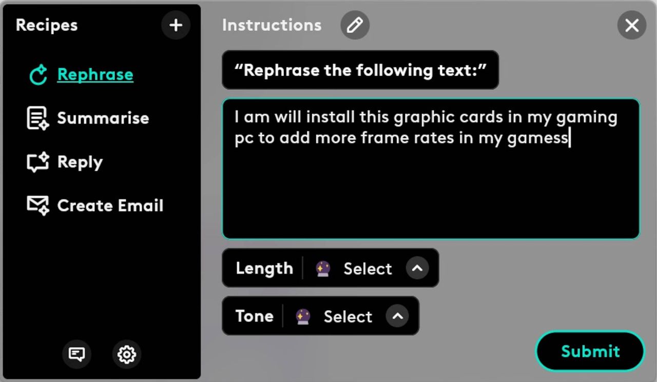 Logitech's AI Prompt Builder in the Logi Options+