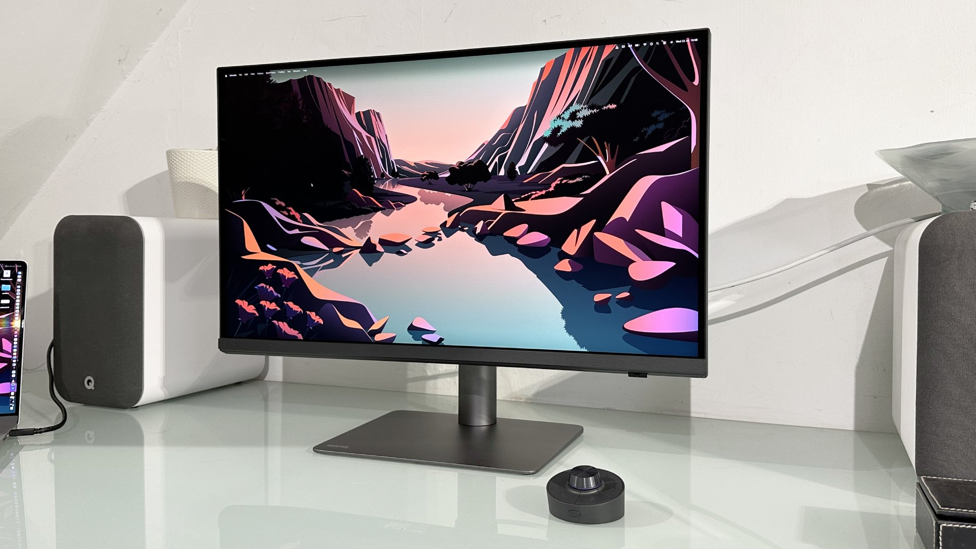 The BenQ Creative Pro PD2732U in a home office during our testing