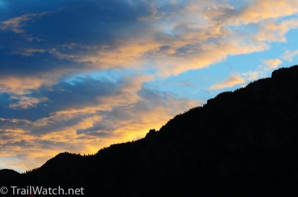 The sun set behind Cheyenne Mountain almost an hour before the race ended