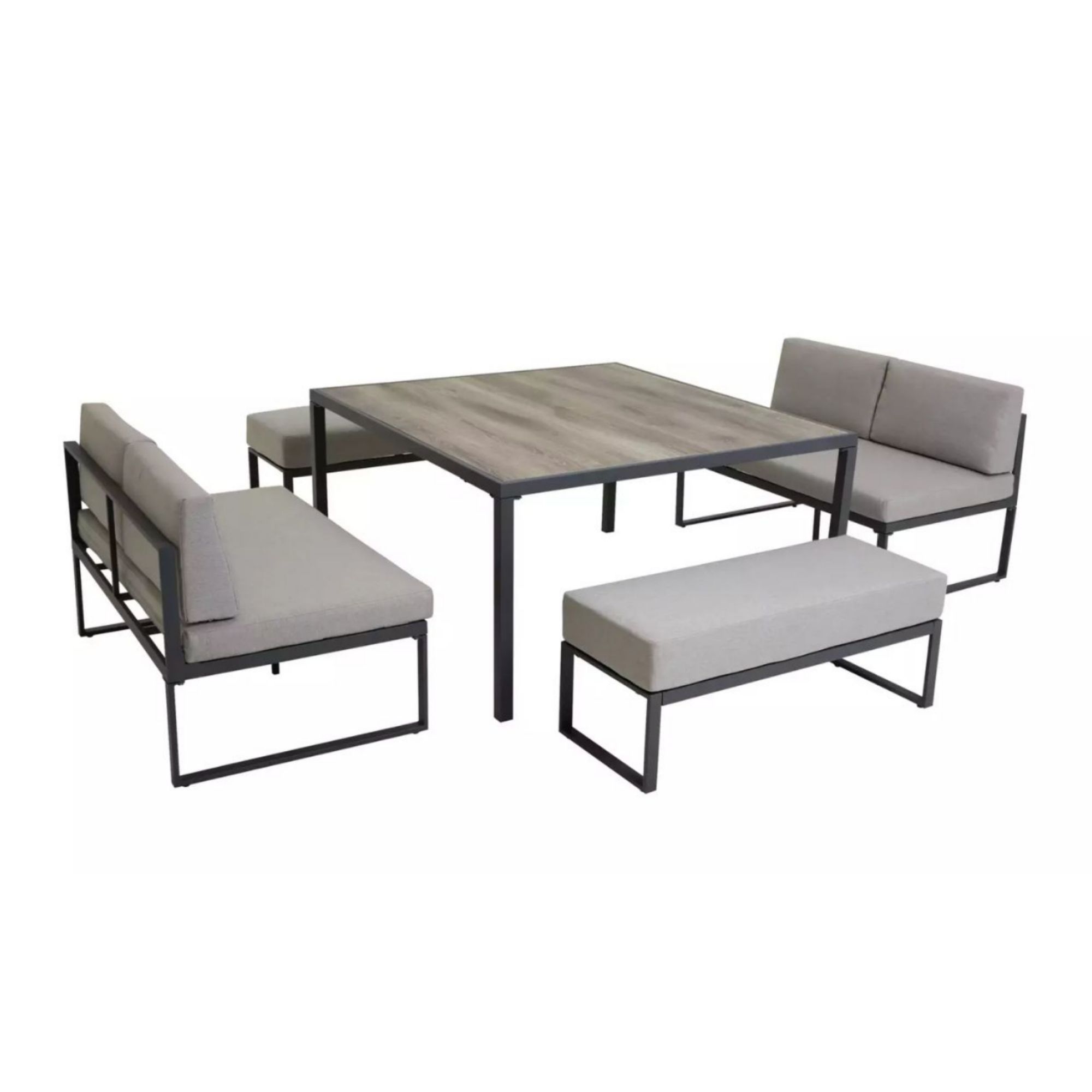 Argos Home Colmar 8 Seater Space Saving Metal Patio Set